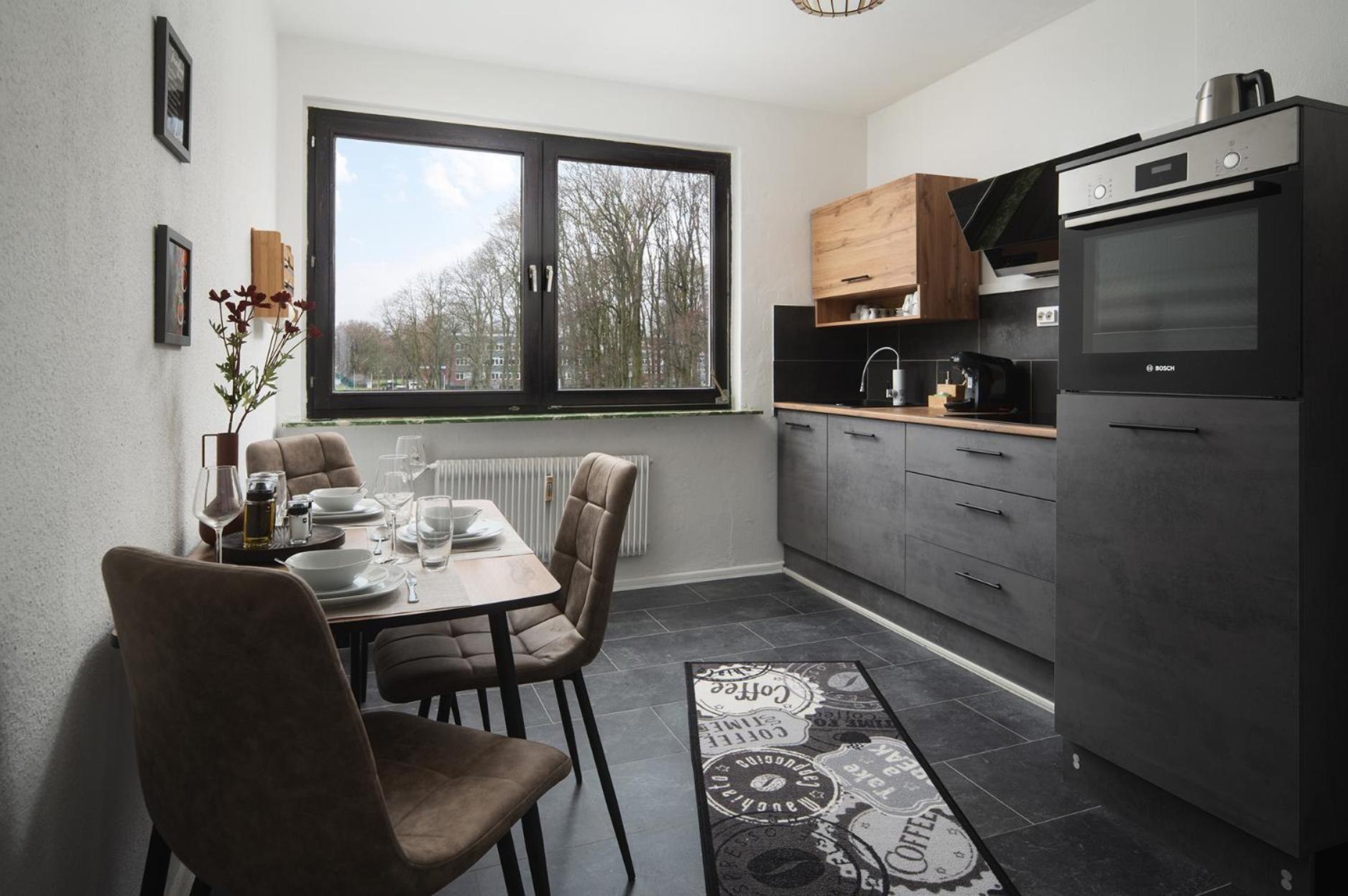 1-4 Gaeste Wohnung W-Lan, Netflix, Amazon, Parken, Arbeitsplatz, 24H Check In ,Vollausgestattet Kueche, Handtuecher Seife U,V,M Fuer Geschaeftsreisende, Paare, Familien , Datteln Exterior foto